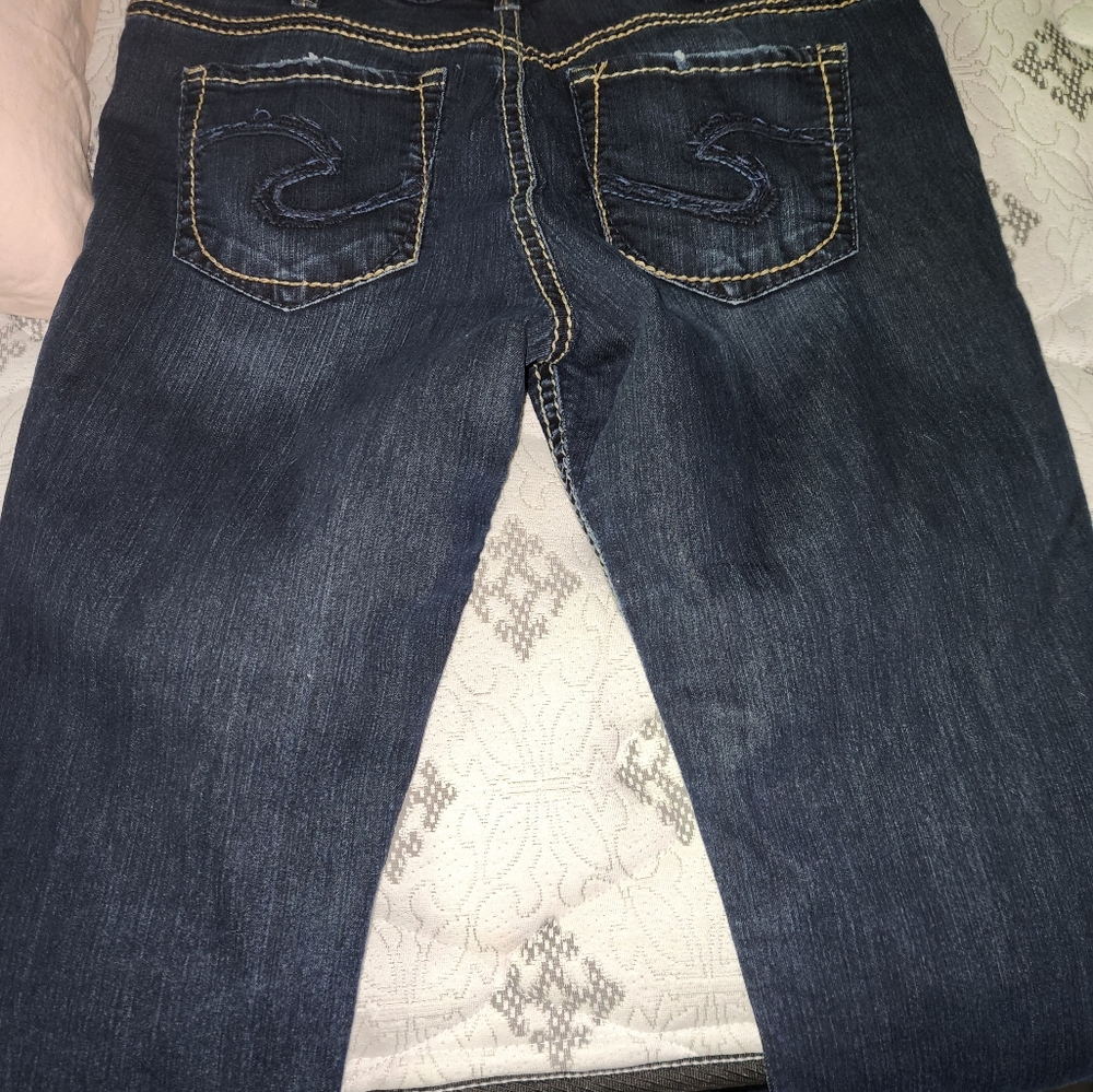 Silver suki capris